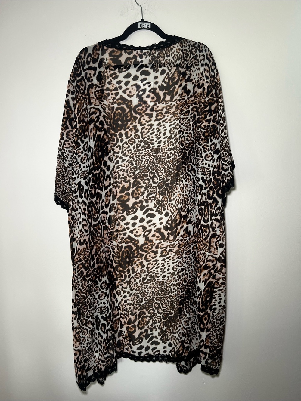 LuLaRoe Chloe Sheer Leopard Bohemian Overlay- Brown, Black - Picture 4 of 6